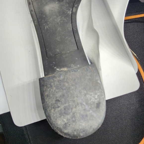 Silver Pointy Toe Flats with Tassles - Picture 6 of 6